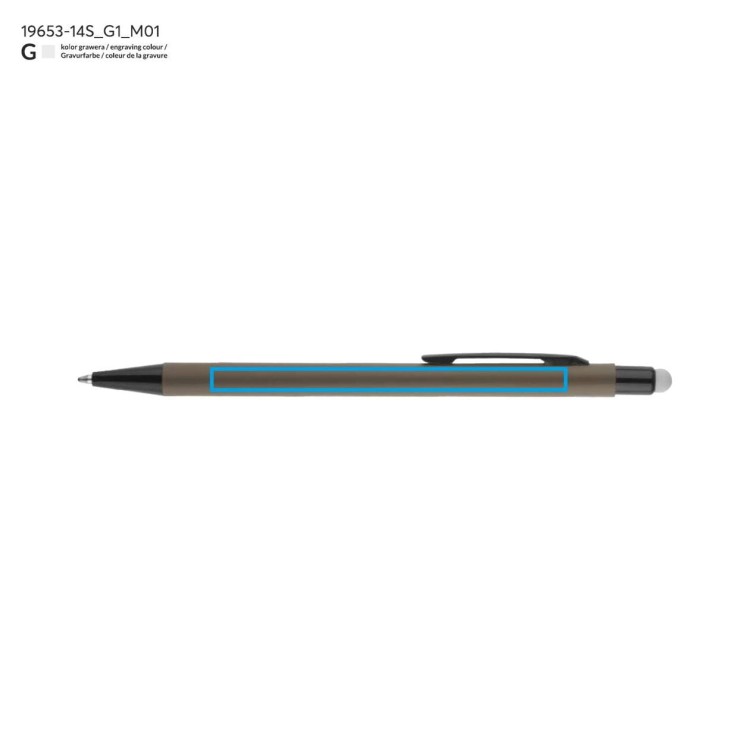 Długopis touch PRIM popielaty (szary)