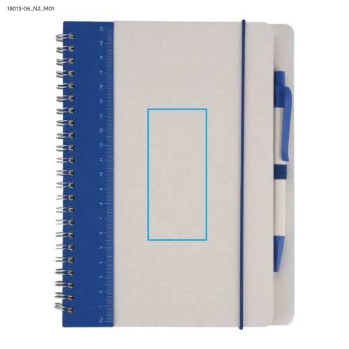 Notes z linjką i długopisem REGALI granatowy