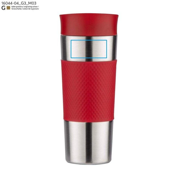 Kubek termiczny RONDE 420 ml czerwony