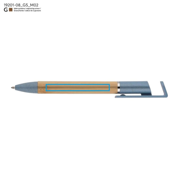 Długopis bambusowy FONIK błękitny