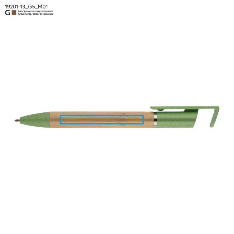 Długopis bambusowy FONIK zielony jasny