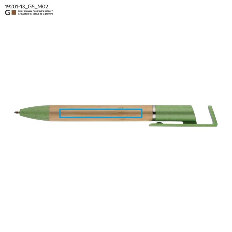 Długopis bambusowy FONIK zielony jasny