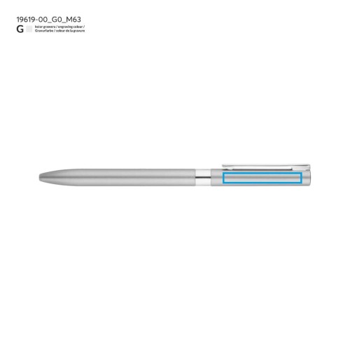 Długopis żelowy GELLE czarny wkład srebrny