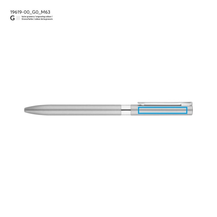 Długopis żelowy GELLE czarny wkład srebrny