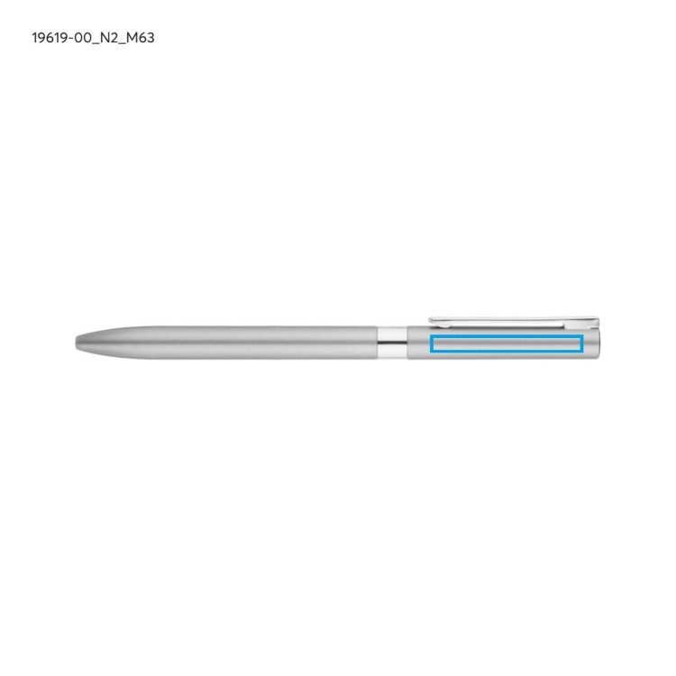 Długopis żelowy GELLE czarny wkład srebrny