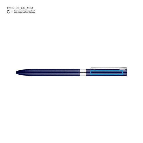 Długopis żelowy GELLE czarny wkład granatowy