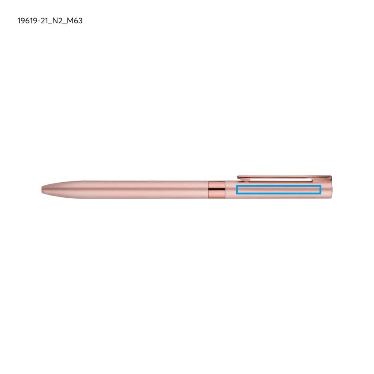 Długopis żelowy GELLE czarny wkład różowy