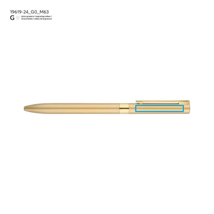 Długopis żelowy GELLE czarny wkład złoty