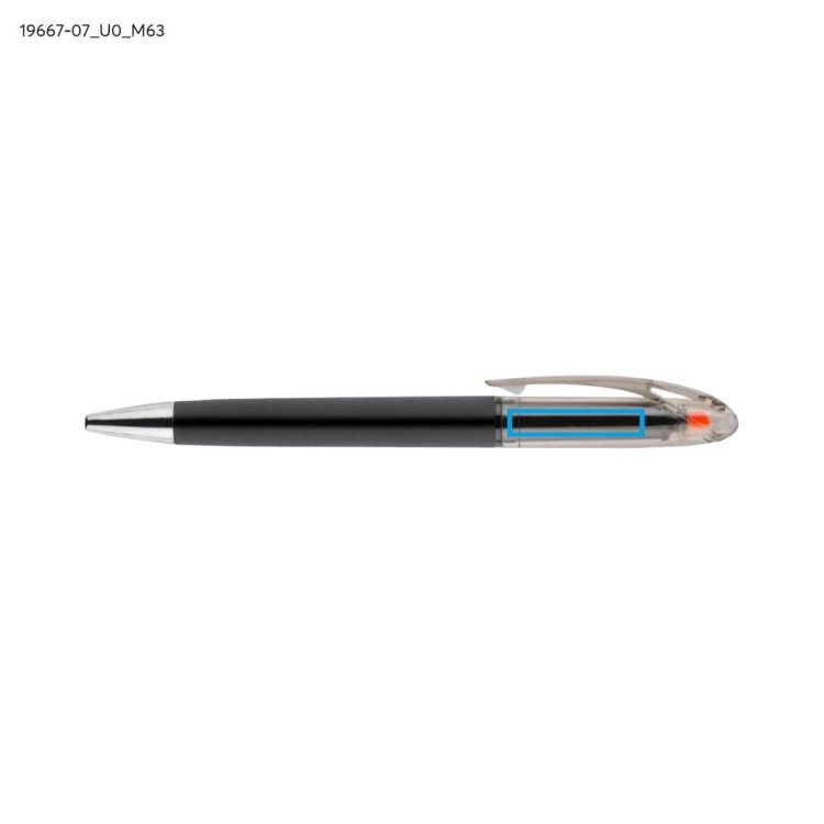 Długopis z zakreślaczem HILIG pomarańczowy