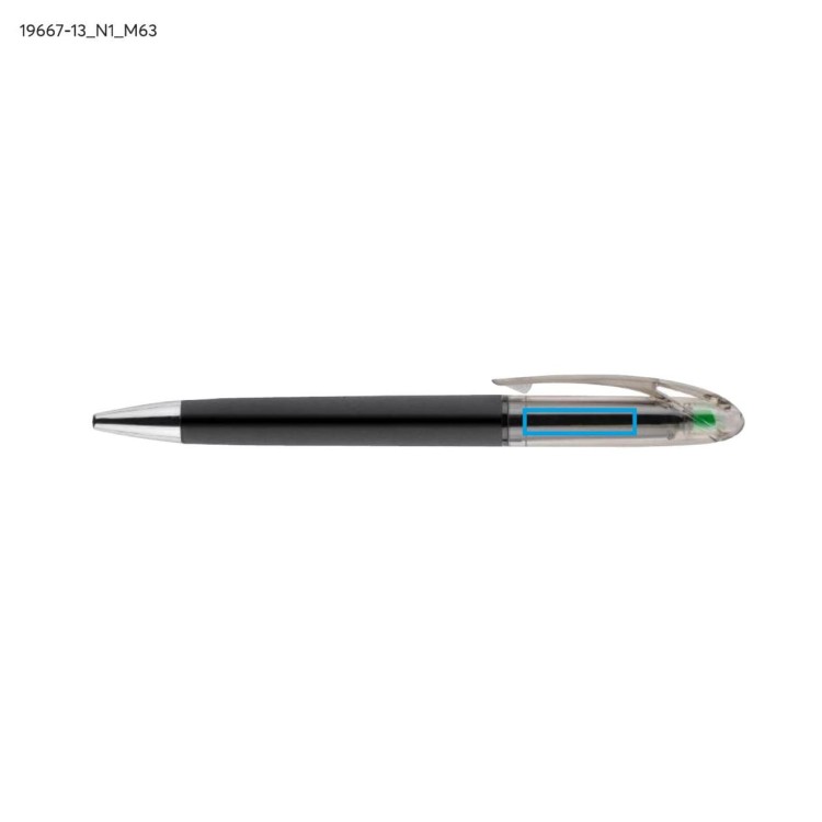 Długopis z zakreślaczem HILIG zielony jasny