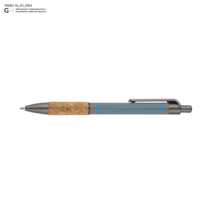 Długopis KUBOD popielaty (szary)