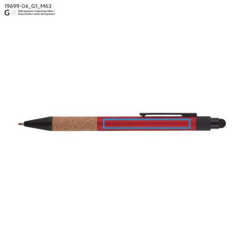 Długopis z touch pen BOSAY czerwony