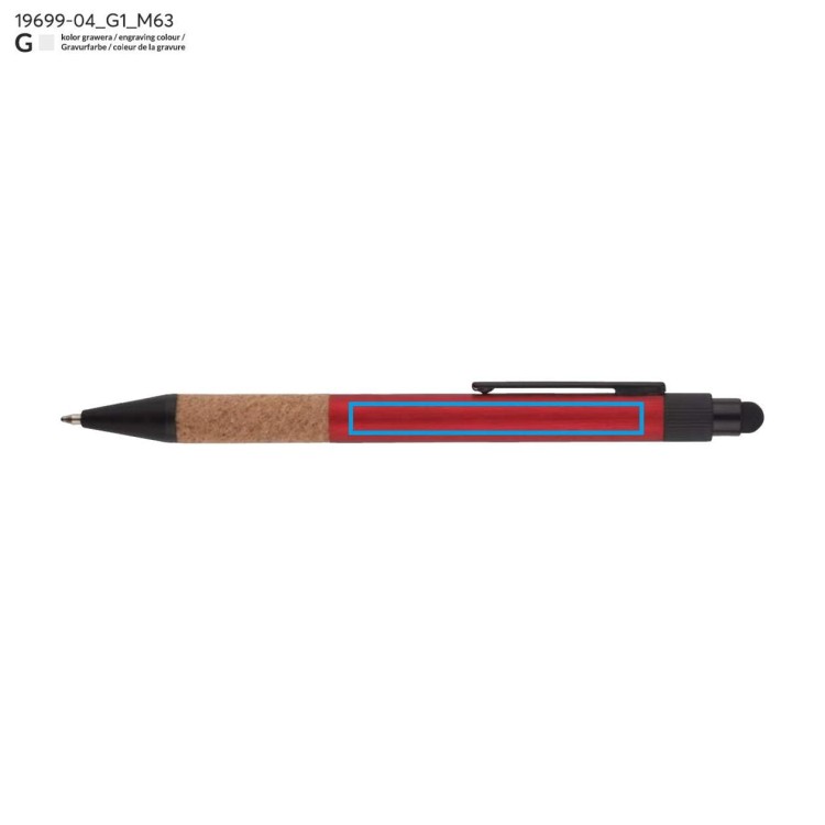 Długopis z touch pen BOSAY czerwony