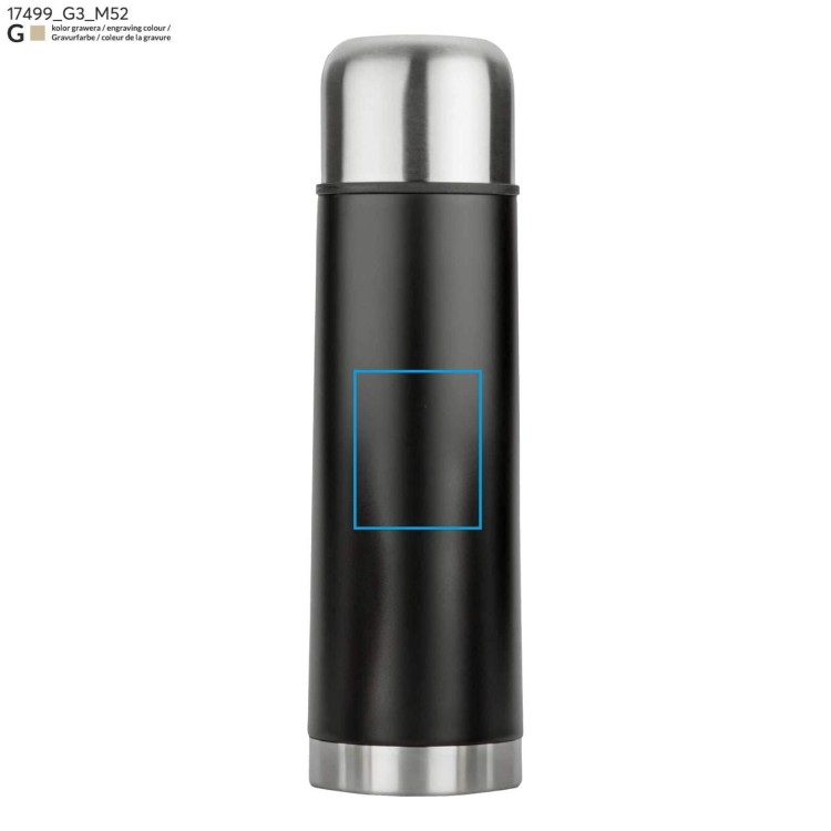 Zestaw upominkowy ACON (Termos 500ml, 2 kubki 260ml) srebrny