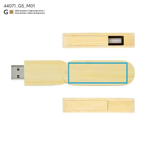 Pamięć USB bambusowa STALK 8 GB brązowy