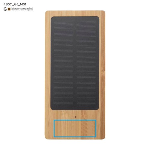 Power bank solarny SONNEN 10000 mAh brązowy