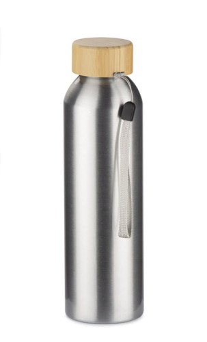 Butelka aluminiowa LIAM 600 ml srebrny z logo