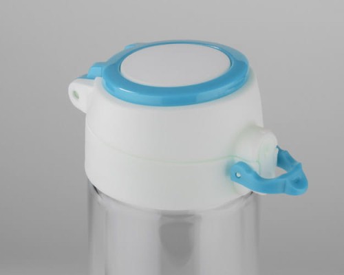 Bidon szklany VAKO 260 ml niebieski z logo