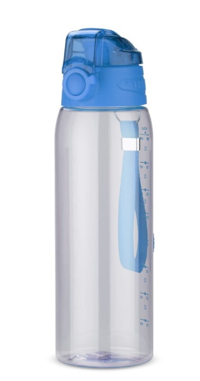 Bidon z miarką 900 ml KOLTER niebieski z logo