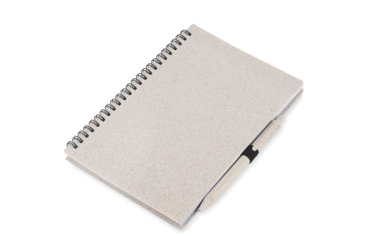 Notes z długopisem TRESA A5 beżowy (naturalny) z logo