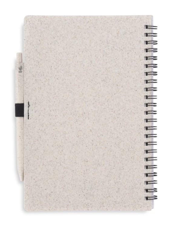 Notes z długopisem TRESA A5 beżowy (naturalny) z logo