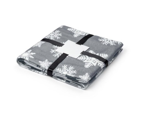 Koc polarowy STELO popielaty (szary) z logo