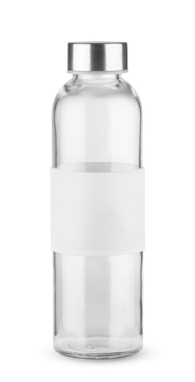 Butelka szklana GLASSI 510 ml biały z logo
