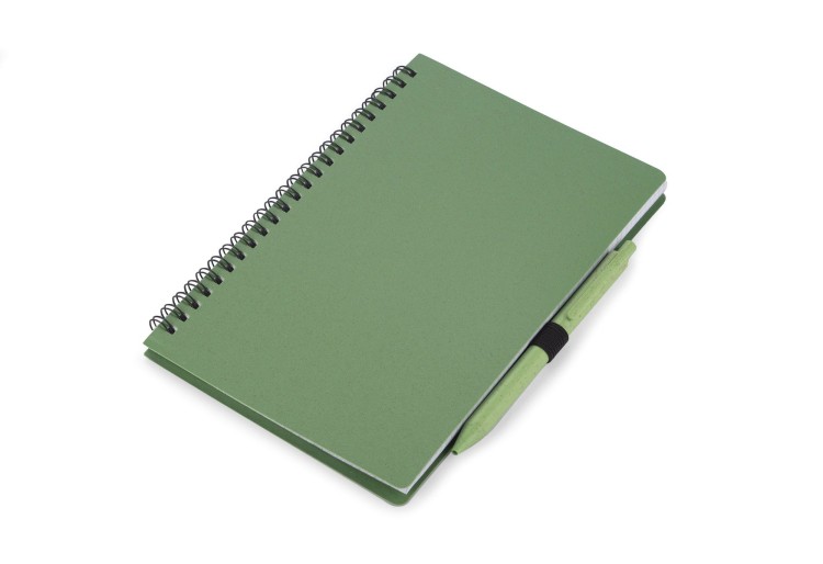 Notes z długopisem TRESA A5 zielony z logo