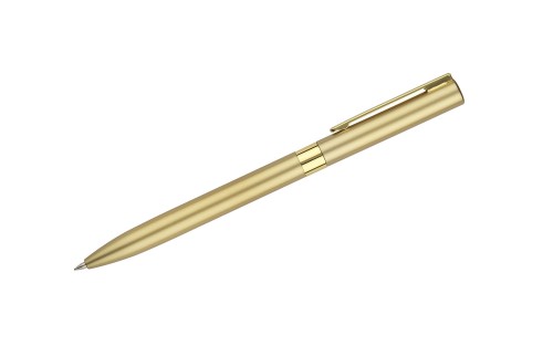 Długopis żelowy GELLE czarny wkład złoty z logo