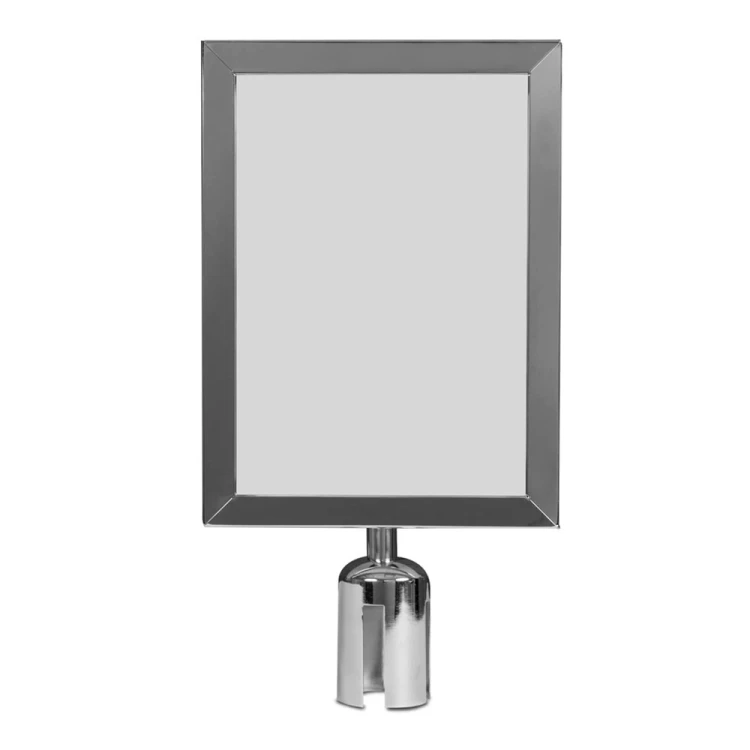 Dwustronna ramka A4 na słupek typu P-EXTBE - chromowana