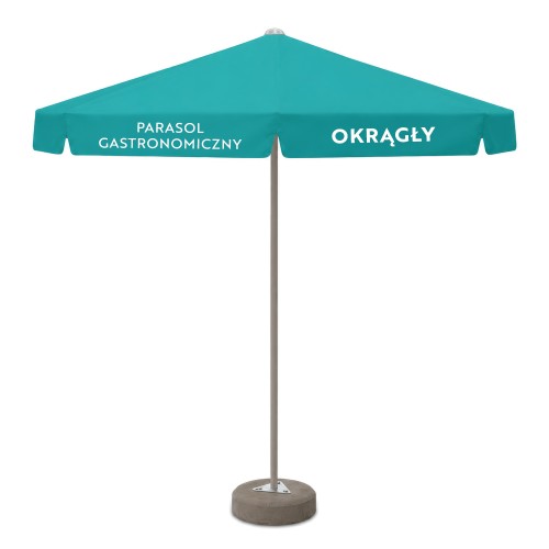Parasol gastronomiczny 2x2 - okrągły z indywidualnym nadrukiem ogrodowy barowy parasol restauracyjny piwny handlowy parasol hotelowy parasol reklamowy