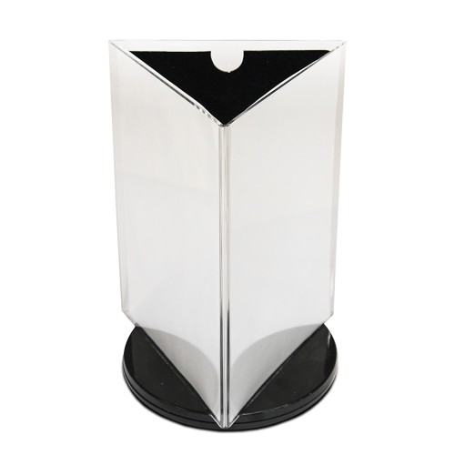 Trójkątny stojak akrylowy TRIVO format 3xA5 (210x148 mm) informacyjny na ulotki, plakaty, broszury