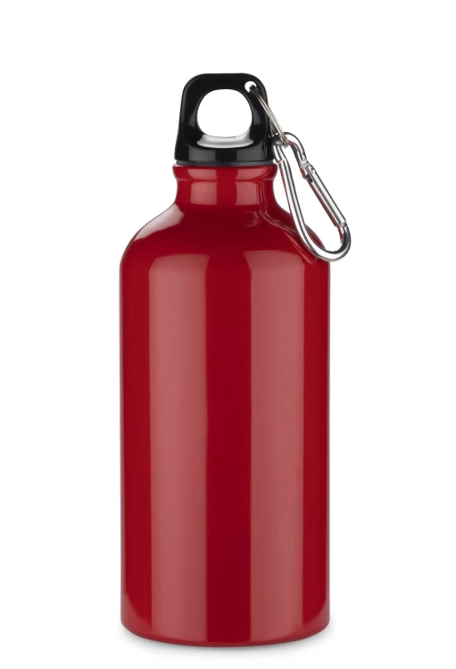 Butelka aluminiowa TREKO 500 ml czerwony z logo
