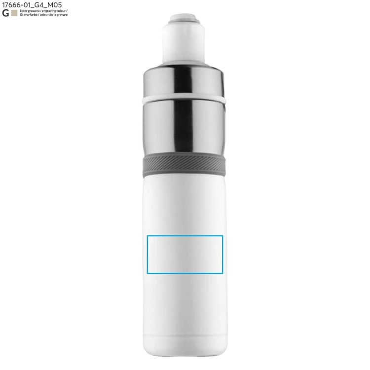 Bidon termiczny BREEZE 500 ml biały