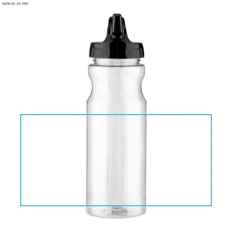 Bidon ze słomką TRANCE 700 ml czarny