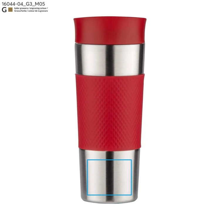 Kubek termiczny RONDE 420 ml czerwony