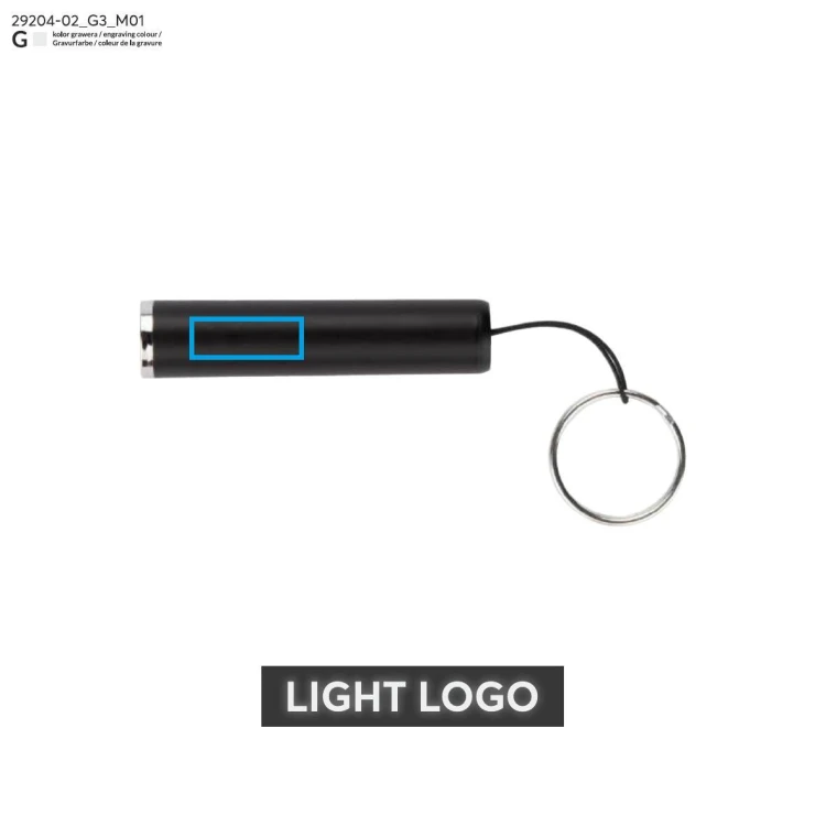 Latarka IGNI czarny z logo