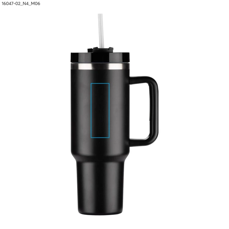 Kubek termiczny STANLI 1000 ml czarny z logo