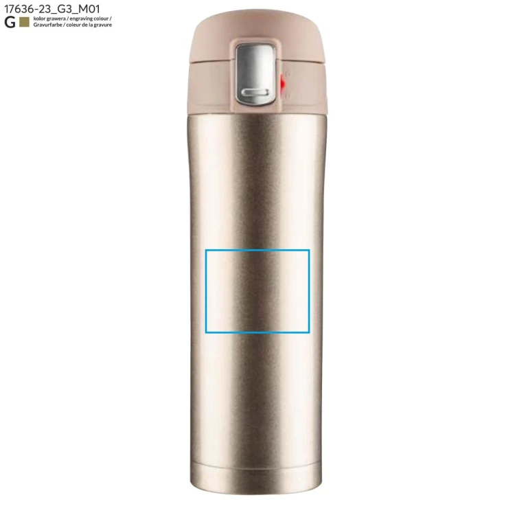 Kubek termiczny LOCK 440 ml szampański (jasnozłoty)