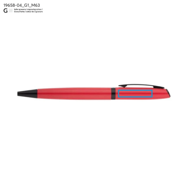 Długopis w etui RIO czerwony