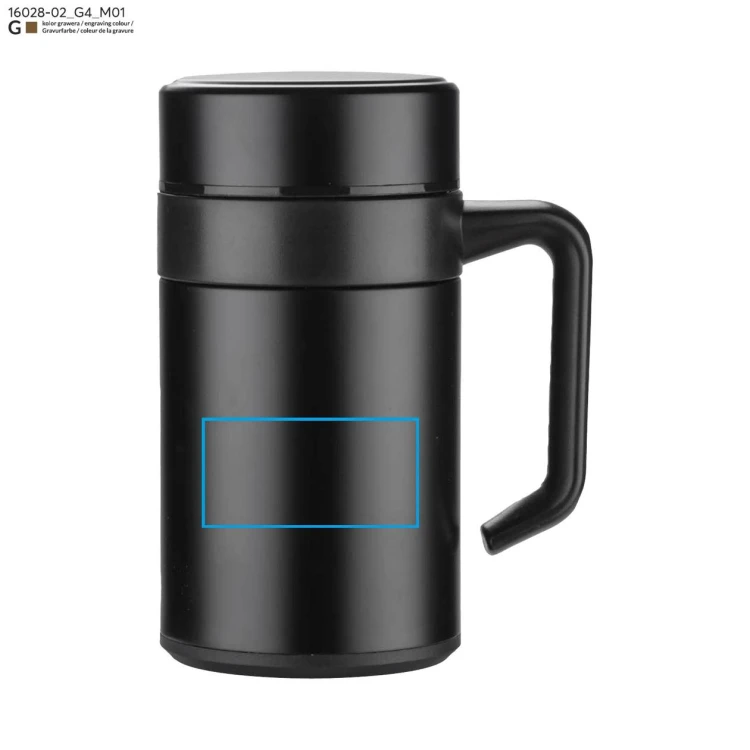 Kubek termiczny BOSSKI 400 ml czarny