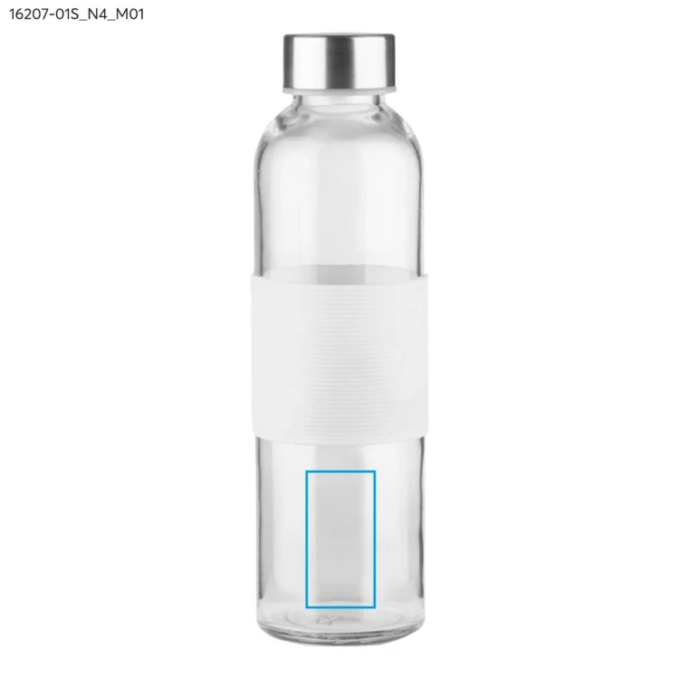 Butelka szklana GLASSI 480 ml biały
