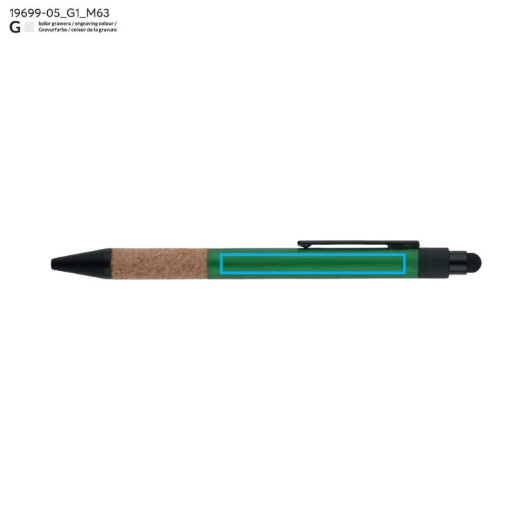 Długopis z touch pen BOSAY zielony