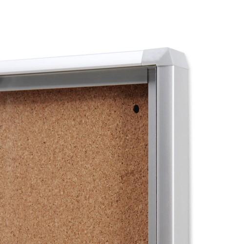 Detal - Gablota korkowa XSC 4xA4 44x61 cm zamykana na kluczyk do użytku wewnętrznego gablota wewnętrzna gablota ogłoszeniowa gablota informacyjna tablica ogłoszeń tablica informacyjna