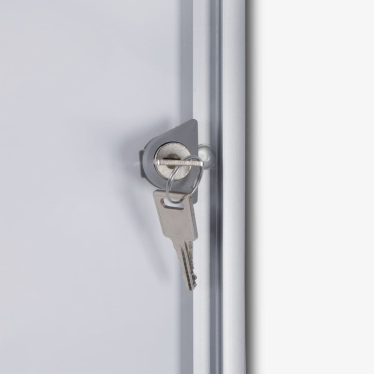 Zamykana na kluczyk - Gablota magnetyczna XS 2xA4 44x31 cm z certyfikatem trudnopalności B1 zamykana na kluczyk do użytku wewnętrznego gablota wewnętrzna gablota ogłoszeniowa gablota informacyjna tablica ogłoszeń tablica informacyjna ogniotrwała