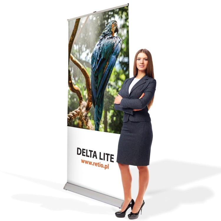 Rollup Delta Lite 85 x 200 cm stojak reklamowy rozwijany z opcją wydruku