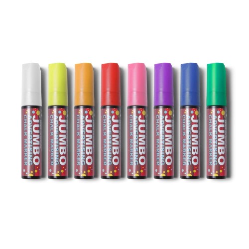 Wszystkie dostępne kolory - Marker kredowy 15 mm Biały pisak kredowy kreda w płynie do tablic kredowych