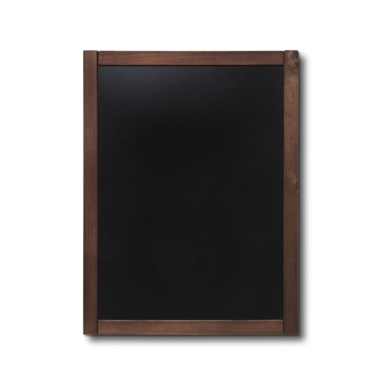 Tablica kredowa NATURA Classic Ciemno brązowa 60 x 80 cm drewniana tabliczka kredowa z czarną powierzchnią do pisania markerami kredowymi