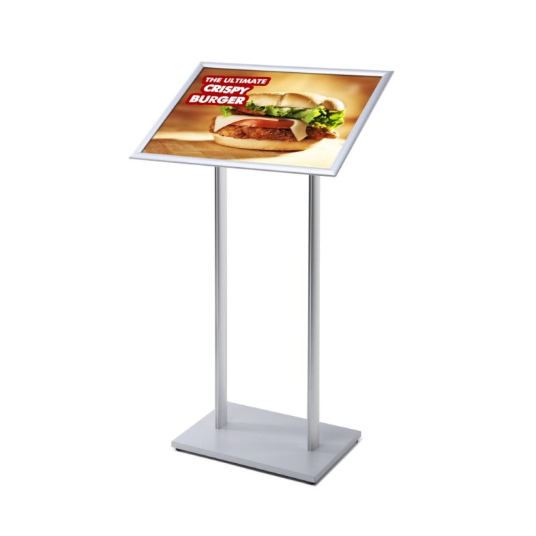 Zastosowanie w gastronomii - Stojak na menu stojak prezenter na kartę menu stojak informacyjny prezentacyjny z Ramką OWZ A2 do restauracji gastronomii do hotelu stojak na plakat Menu Board