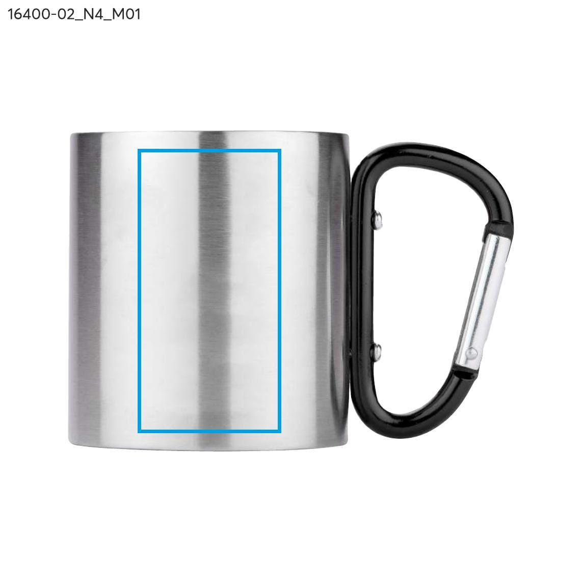 Kubek z karabińczykiem CAMPIC 200 ml czarny